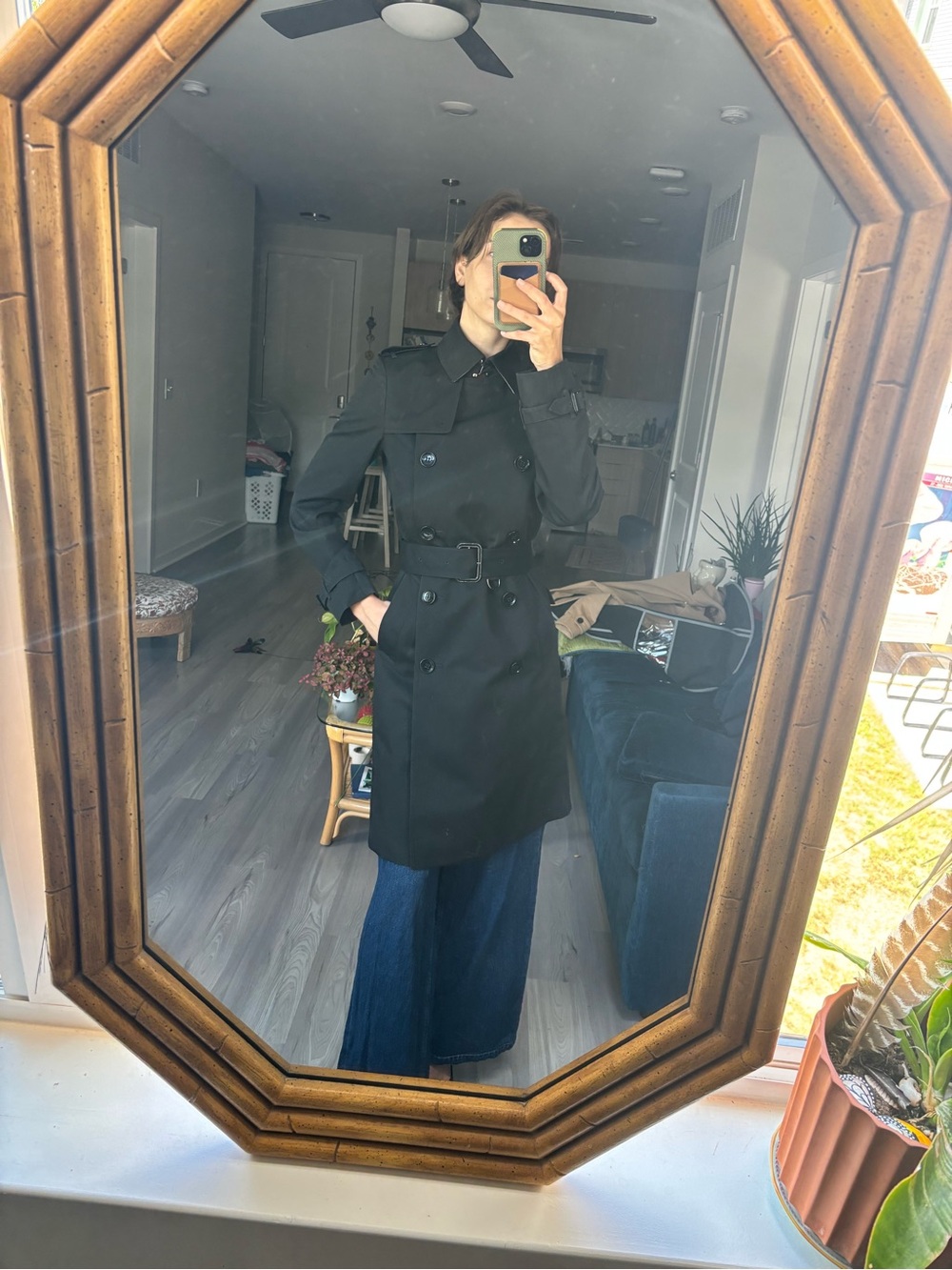 Black Burberry Trench Coat